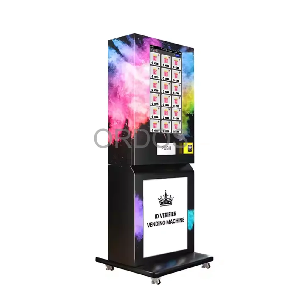 

1 year warranty Touch Screen Vending Machine China Supplier ID Cards Trading Cards Coin QR Code Token Payment