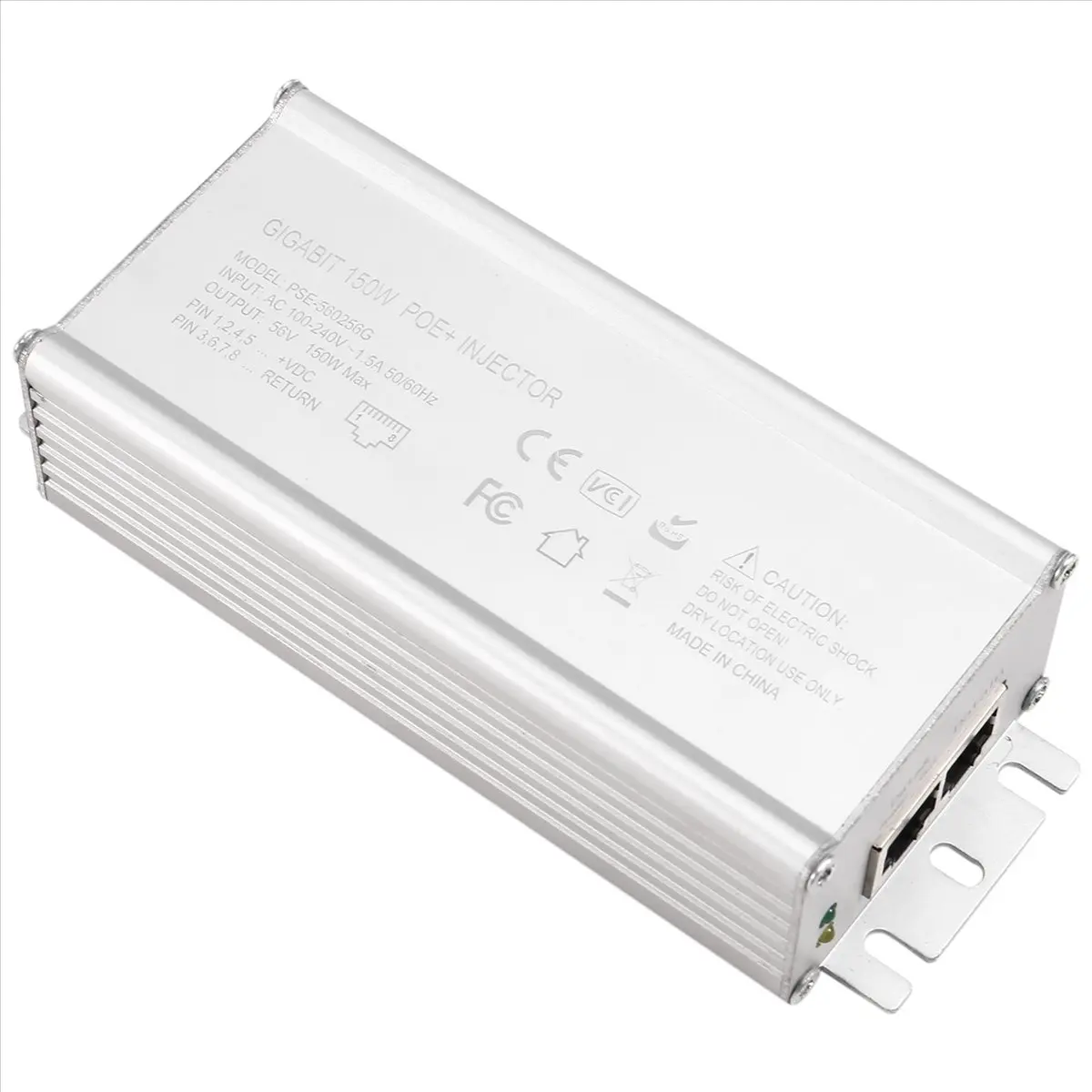 A88M For GEN2/GEN3 150W 2.5Gbe AC Power Supply POE Injector 110Vdc Input 48-57V Output US Plug