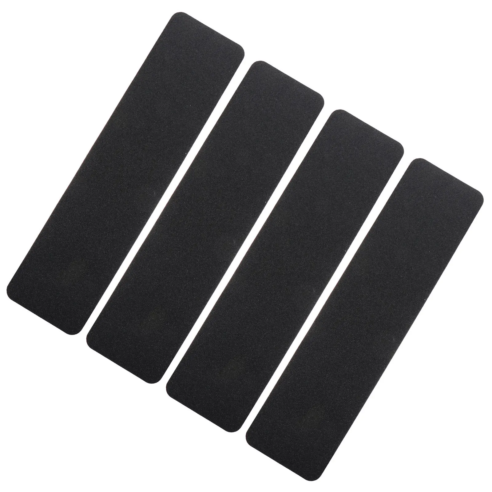 

4pcs Anti-Slip Tape Black Non-Skid Stair Treads Waterproof Grip Strips For Indoor Outdoor Steps Ladders Decks Showers Safety