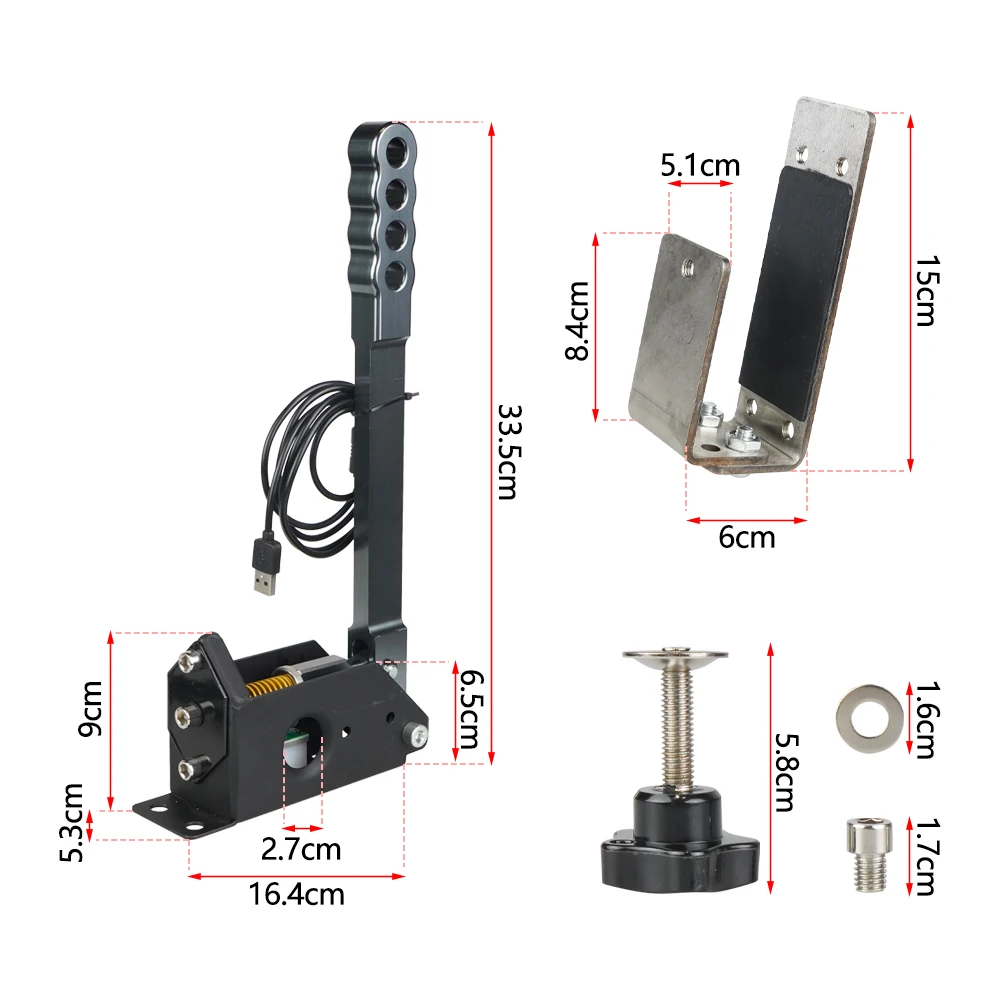 HB-1028 USB PC Brake System Handbrake Rally for Logitech G29/G27/G25 14Bit Hall Sensor in New Condition SIM Racing for T300 T500