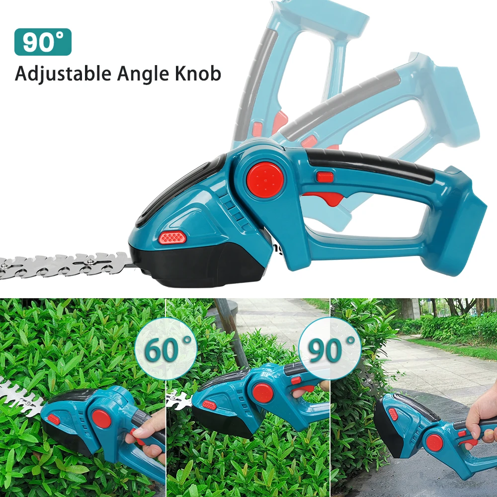 2 IN 1 20000RPM Cordless Electric Hedge Trimmer 21V Handheld Rechargeable Household Shrub Weeding Pruning Lawn Mower Garden Tool