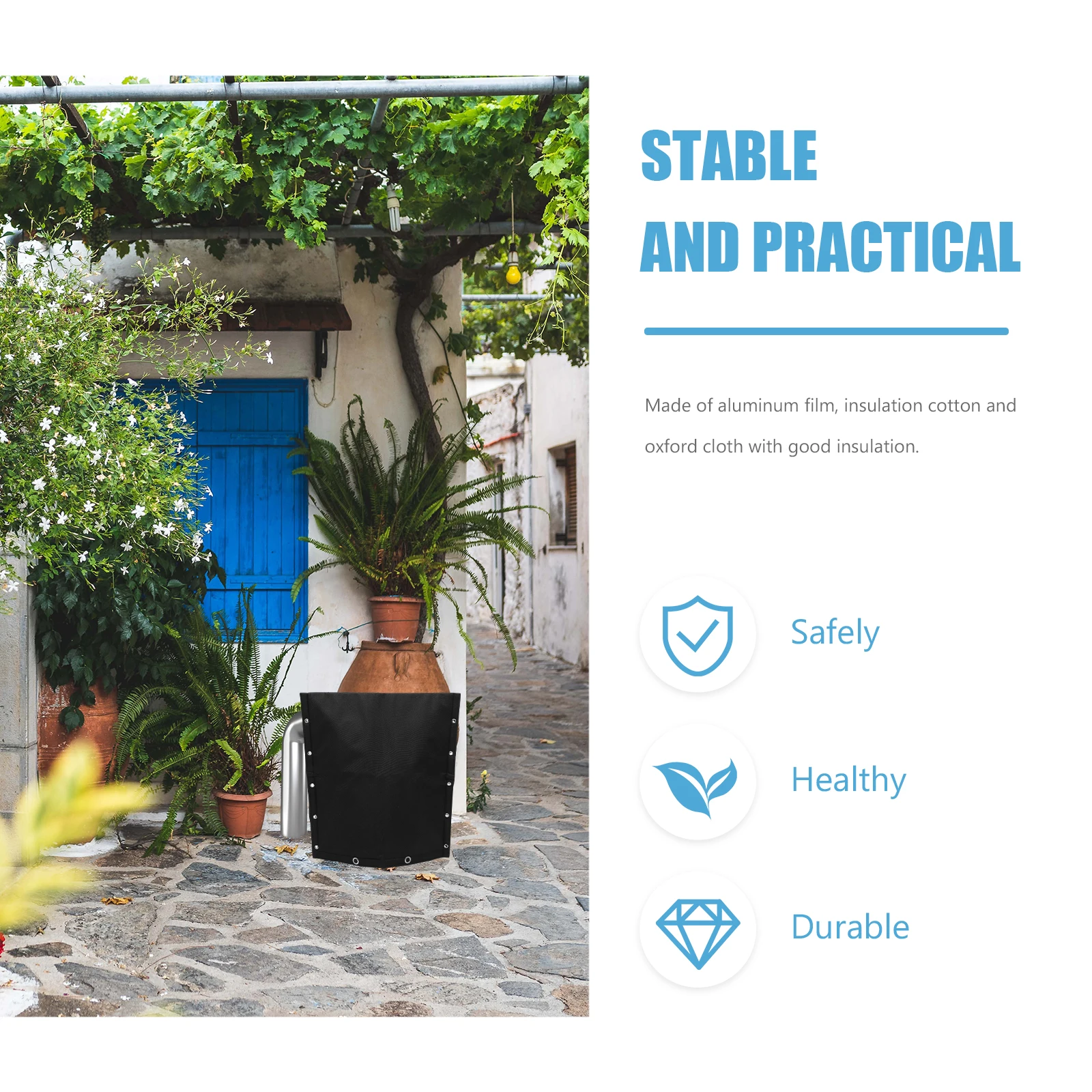 【63X77Cm】Insulation Faucet Cover Outdoor Winter Freeze Protection Spigot Sock For Garden Hose Bib Backflow Preventer Well Pump