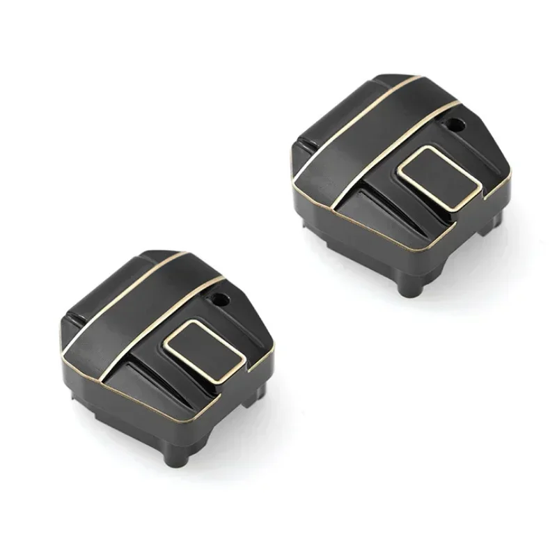 Couvercle ou.com en laiton pour Axial SCX10 PRO 1/10 RC inoler, revêtement noir, pièces de mise à niveau de voiture, accessoires, 2 pièces