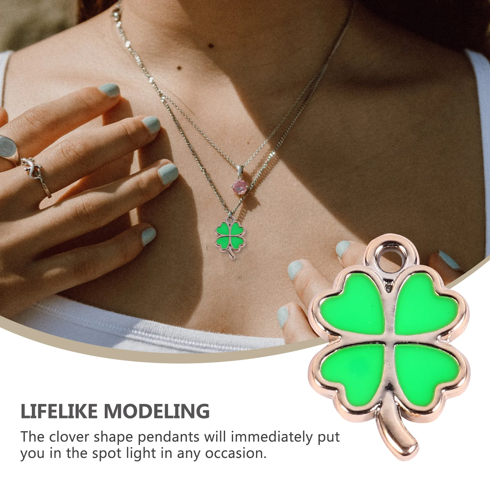 

25Pcs Four Leaf Charms Premium DIY Pendant Accessories for Jewelry Making Craft Unique Hanging Decor Closet Shape