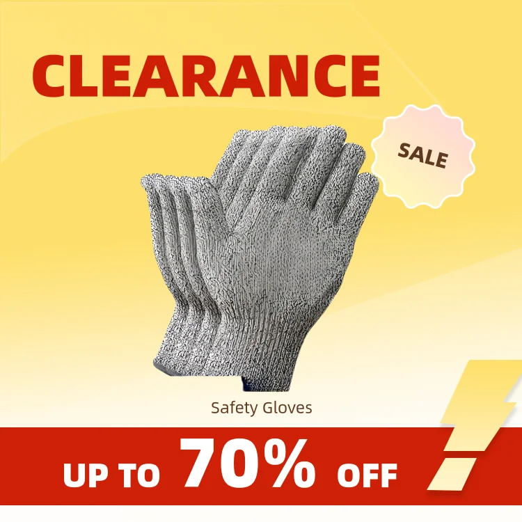 Clearance_1pair Grade 5 Cut Resistant Gloves Kitchen HPPE Scratch Resistant Glass Cutting Safety Protection for Gardeners_Contin