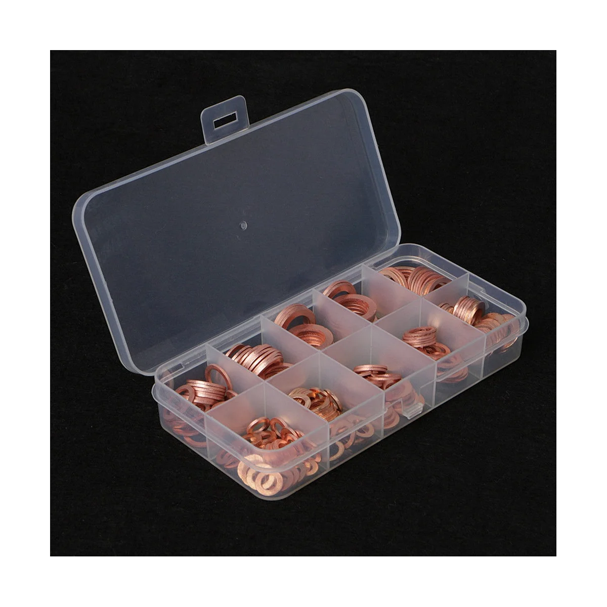 

Reliable 200Pcs O Ring Copper Metric Washers Assortment Kit Flat Sealing Washer 9 Sizes M5 M6 M8 M10 M12 M14