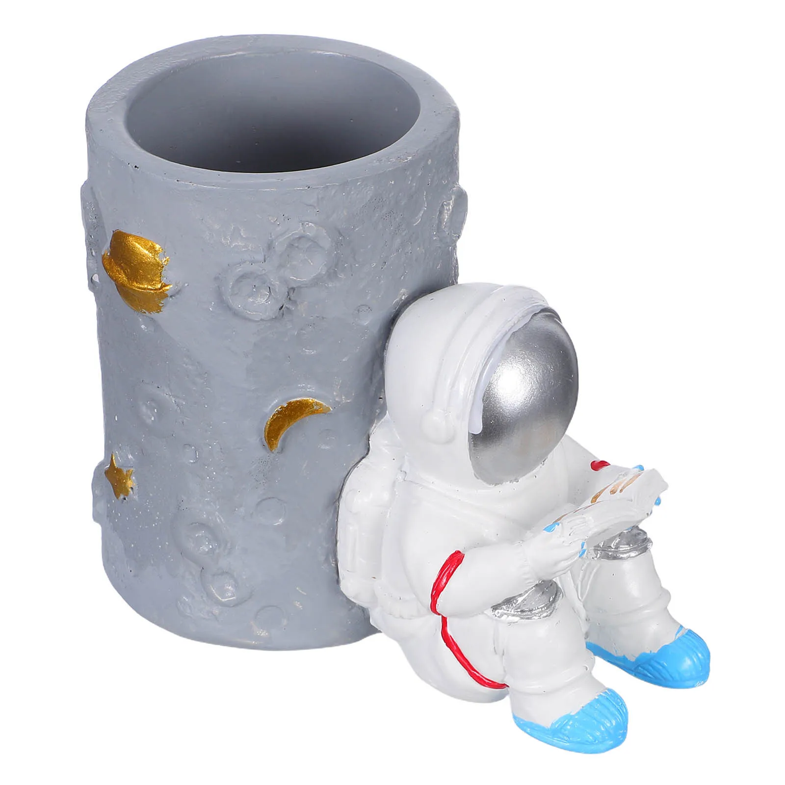 

Creative Astronaut Pen Holder Resin Pencil Cup for Desk Organization Kids Room Decoration Gift for Friends Family