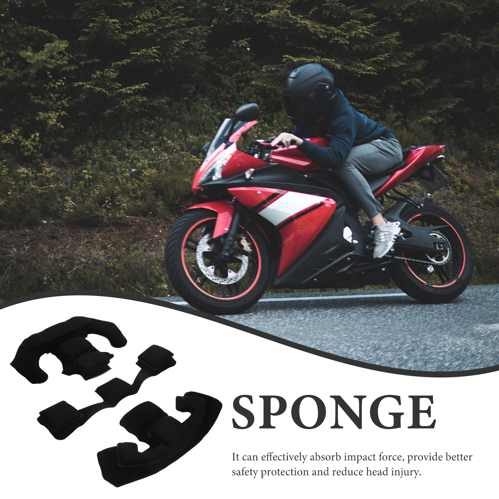 

Anti explosion Padding Kit Sponge Lining Replacement Pads Bike Motorcycle Electric Vehicle High Density