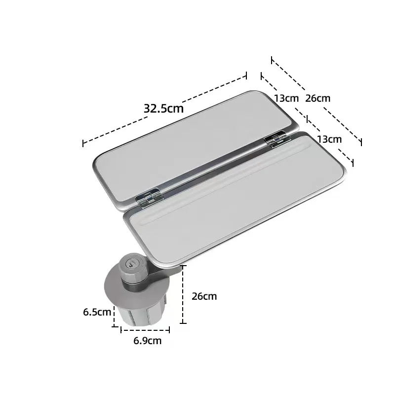 

For Tesla Model 3/Y Car Cup Holders Foldable Aircraft Aluminum Alloy Hovering Tray Multi-Functional Tray for Travel & Work