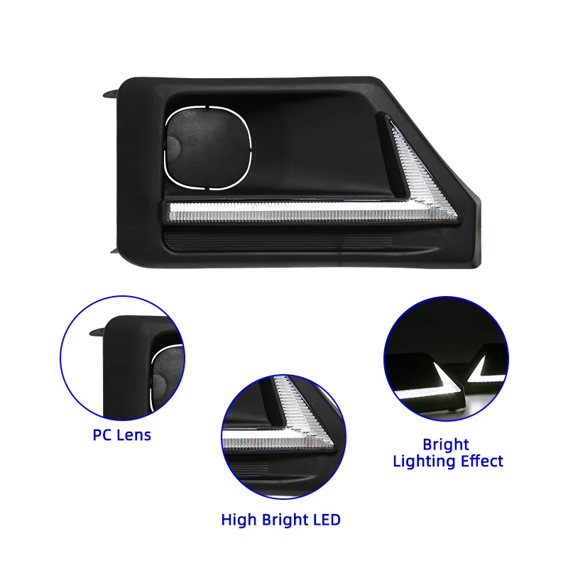 مصد أمامي ليد DRL ضوء تشغيل نهاري ، إشارة انعطاف ، مصباح ضباب بالأبيض والأصفر ، مقاوم للماء ، تويوتا RAV4 مغامرات * * *