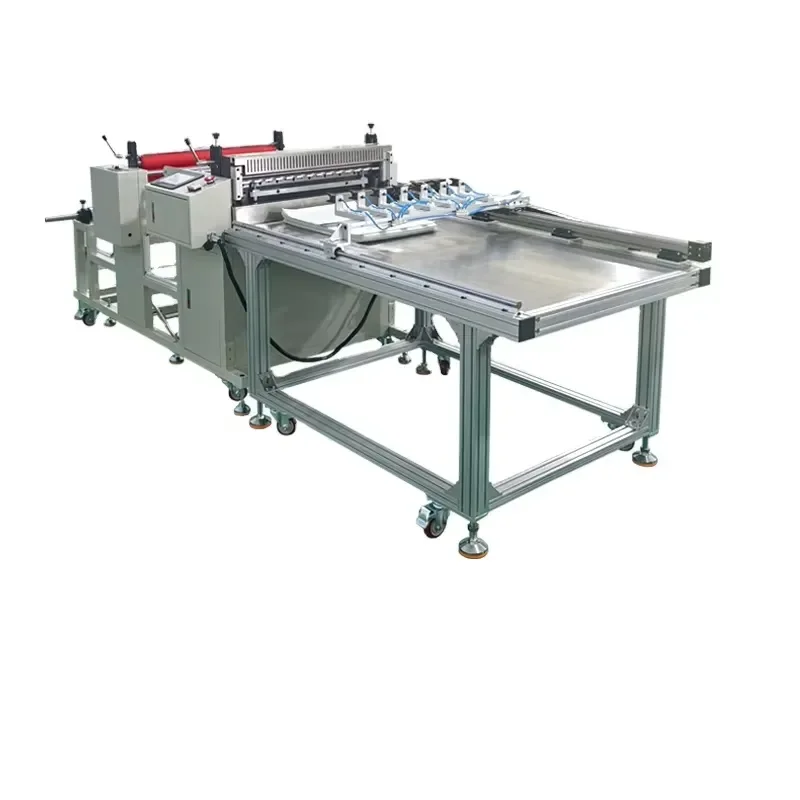 Huazhixin Automatic Non-woven Fabric Cutting Machine with Robotic Pull-Clamp Feeding Cutter for Packaging & Electronics