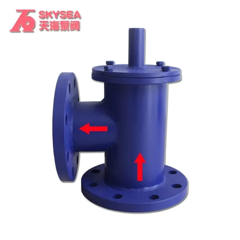 Large caliber welded water pump bottom valve angle check valve carbon steel with flange water surface bottom valve