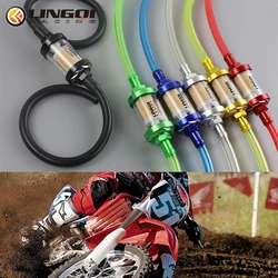 LESQUE Pit Dirt Bike Fuel Filter Gasolines Liquid Filters Tube Copper Core 8mm For Motorcycle ATV Kart Off Road Vehicle Parts