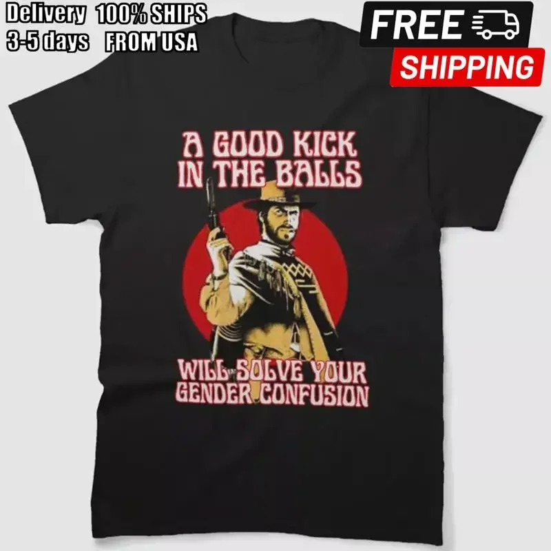 A Good Kick In The Balls Will Solve Confusion Retro Vintage T Shirt S 5Xl