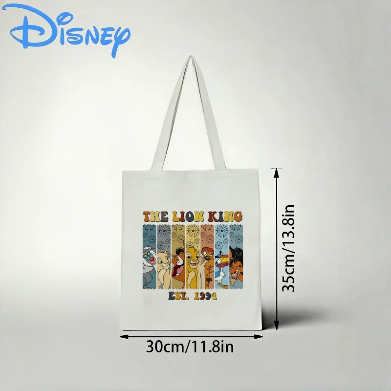 

Disney The Lion King Canvas Tote Bag, Retro Character Print Eco-friendly Shoulder Bag