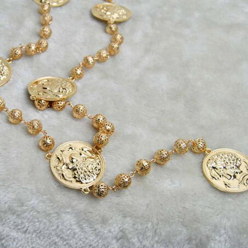 High quality Baroque style metal necklace, exaggerated gold color necklace, the best for women party wedding jewelry