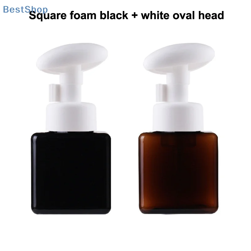 250 ml quadratische klare Flasche für flüssige Seife, Schlagsahne, Mousse-Punkte, Abfüllung, Shampoo, Lotion, Duschgel, Pumpflaschen für Seifenspender