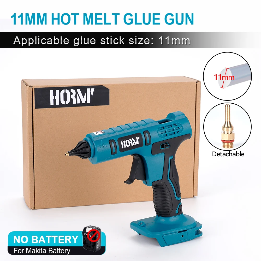 Cordless Electric Hot Melt Glue Gun Rechargeable Hot Melt Welding Hot Air Gun DIY Tool for 11mm Glue Stick Makita 18V Battery