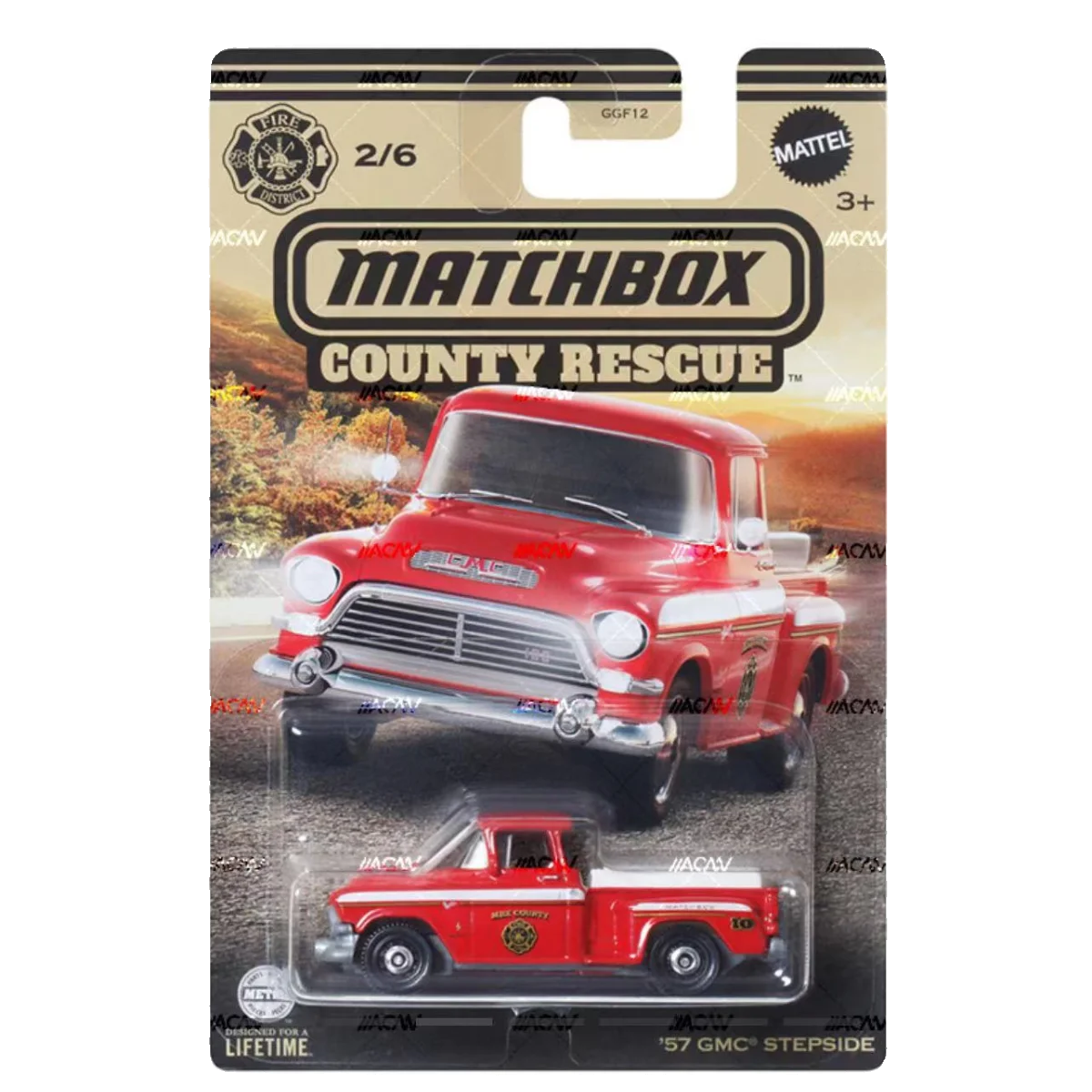 Original Matchbox Car Country Resescue Toys for Boys 1:64 Diecast Ram Chevy Caprice Police Stepside Freightliner Flame Tamer