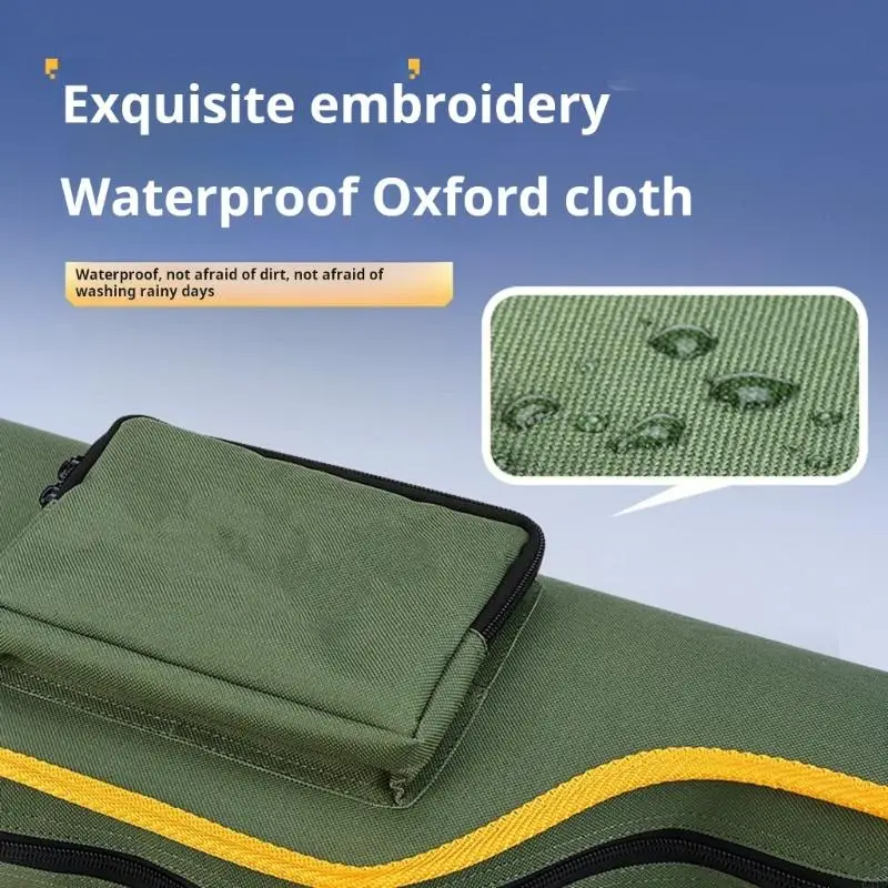 

Hard Case Rod Bag With Sided Pocket For Multiple Section Fishing Rod