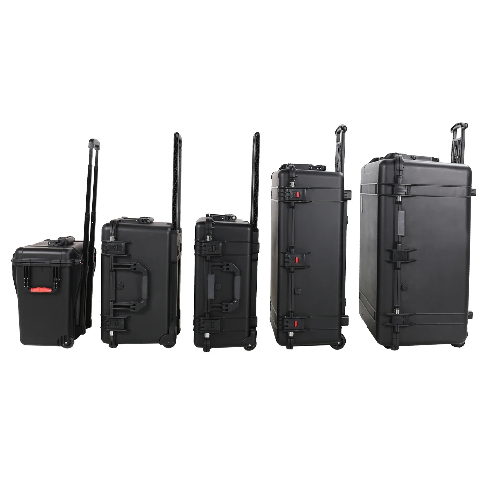 Factory Made Discount Price Hard Plastic Case With Wheels IP67 Waterproof Shockproof Case With Foam For Hunting And Shooting