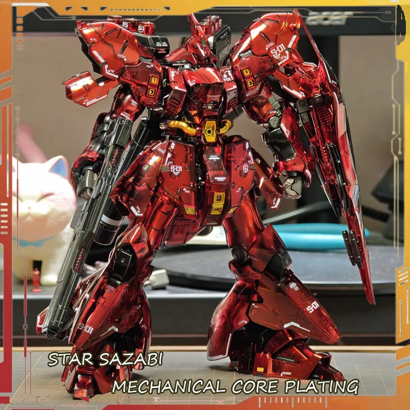 

New Star RG SAZABI MECHANICAL CORE PLATING Ver. Action Figure 1/144 Scale Assembly Model Kit U.C.0093 Anime Birthday Gift