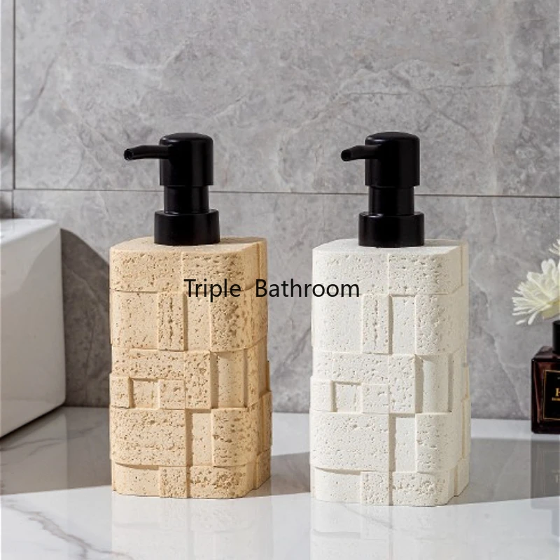 1pc Sand and Gravel Lotion Bottle Liquid Packaging Container Bathroom Accessories Shampoo and Shower Gel Bottles Soap Dispenser