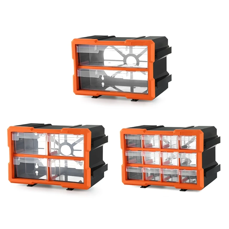 Multifunctional Plastic Multi-cell Compartment Hardware Storage for Screws Bolts and Small Parts 7.87x11.81x6.5\