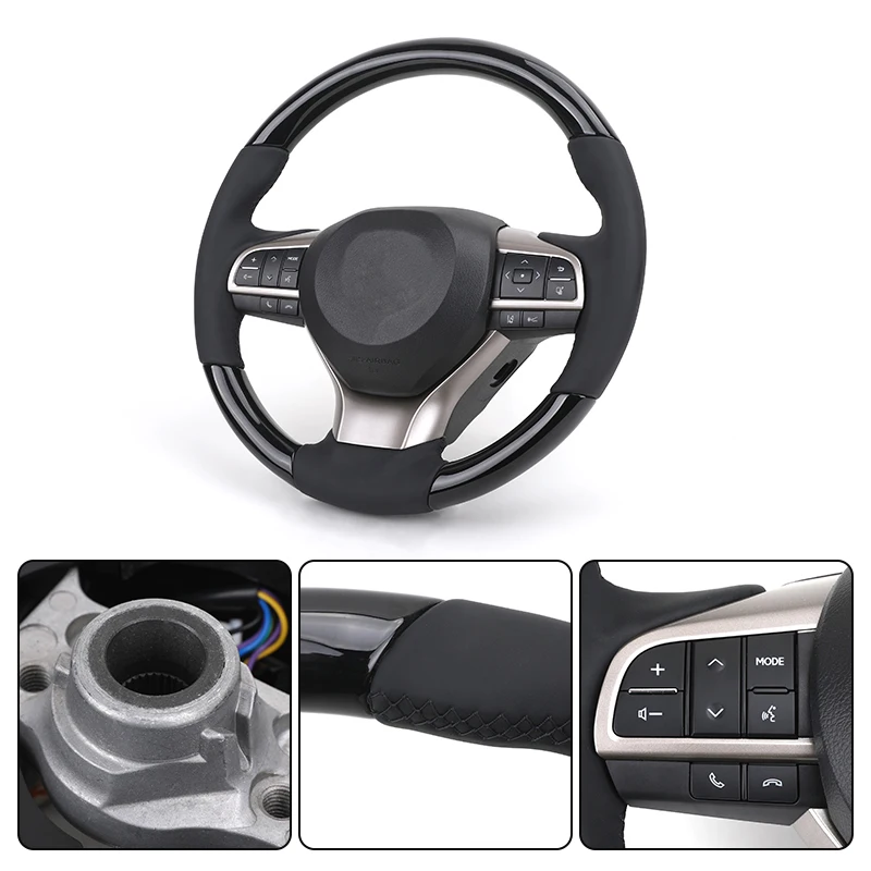 Custom Leather Wooden Steering Wheel For Toyota Prado 120 150 FJ FJ70 FJ79 FJ76 FJ200 Land Cruiser LC100 LC200 LC300 2008-2020