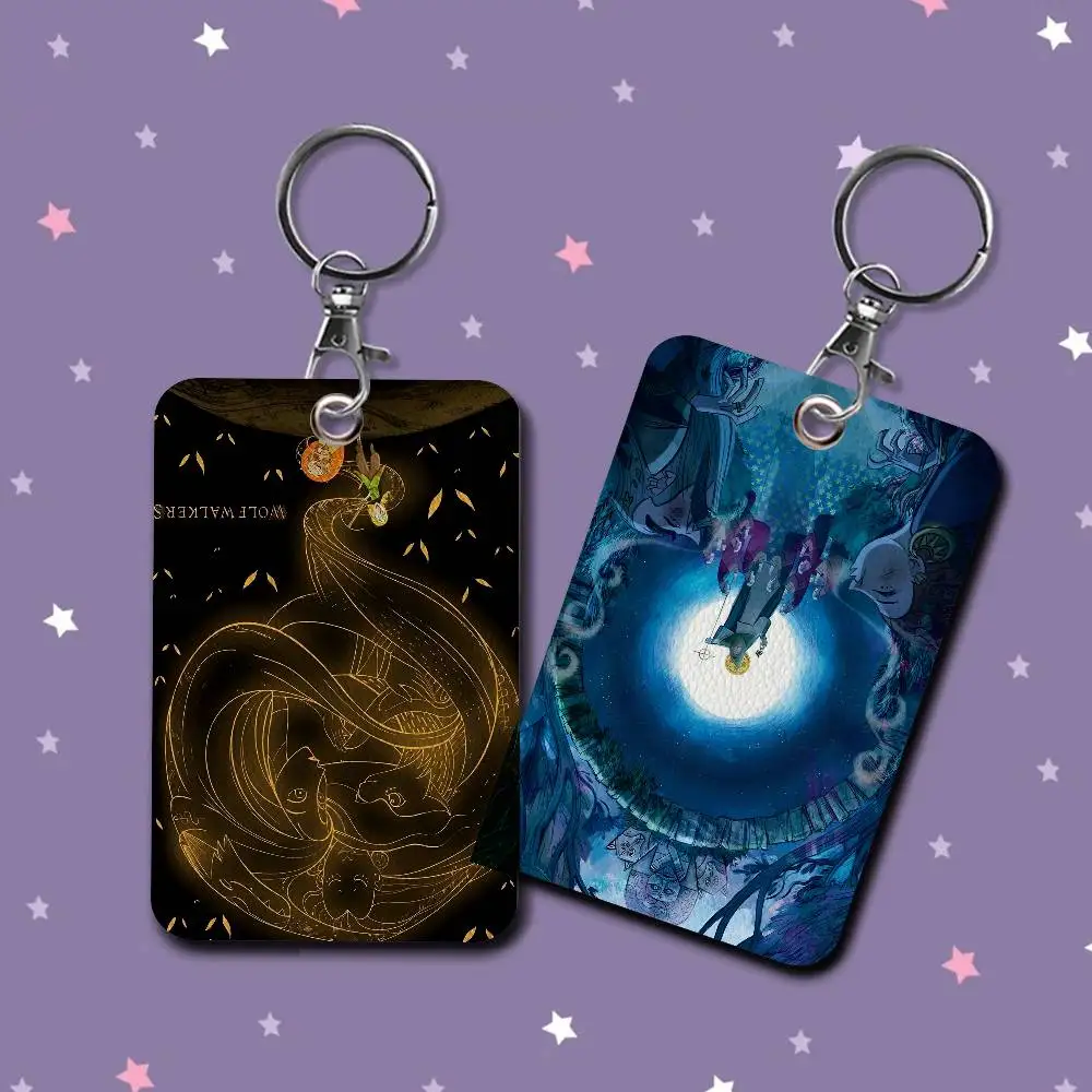 Wolfwalkers بو الجلود الناعمة مستطيلة حامل بطاقة المفاتيح التعريفي مصعد غطاء للحماية الشباب Faion Accory #6