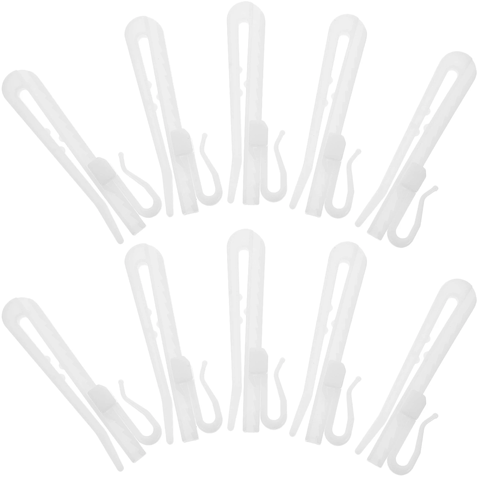 

50pcs Curtain Hooks Adjustable Window Door Shower Drapery Hooks for Pleated Rod 8 5CM Easy Installation Home Decor