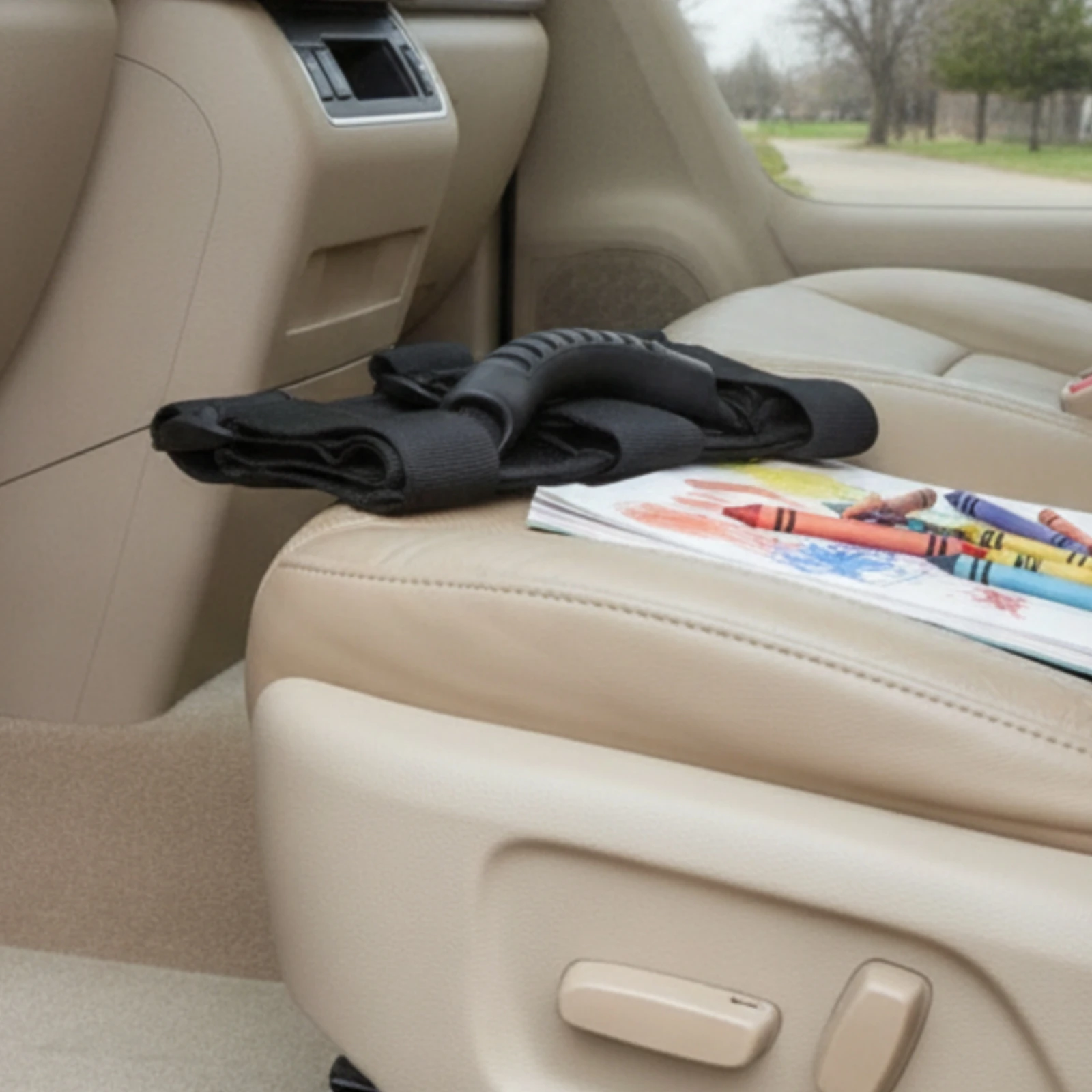 2 Pieces Roof Grab Handle Textured Grab Handle with Strap Hardware Adjustable Ergonomic for off-Road