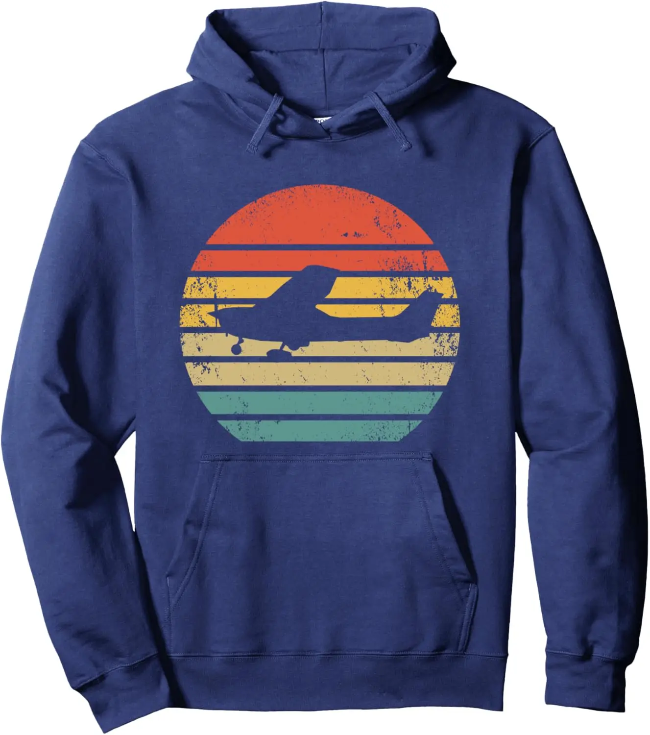 Retro Pilot Aviator - Vintage Airplane Aviation Pullover Hoodie Unisex Autumn Streetwear Tops Customizable Sweatshirt