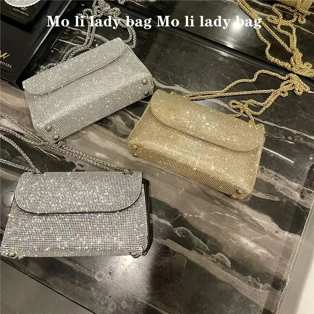 

Fashion Bling Shiny Square Bag Women Handbag Glitter Diamond Evening Bag Wedding Party Clutch Purse Shoulder Crossbody Bag