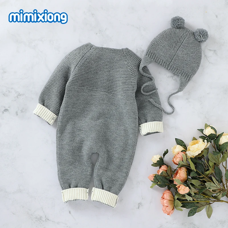 Baby Rompers Clothes for Newborn Infant Boys Girls Knitted Jumpsuits Long Sleeve Toddler Autumn Winter Overalls Children Outfits