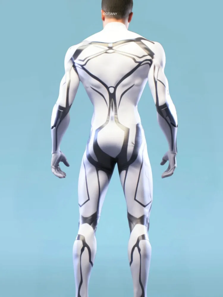 IOOTIANY Herren Sexy Stretch-Bodysuit Zentai-Anzug Halloween Karneval Party Krieger Bühnenauftritt Cosplay Kostüm 2026 – Detail 9