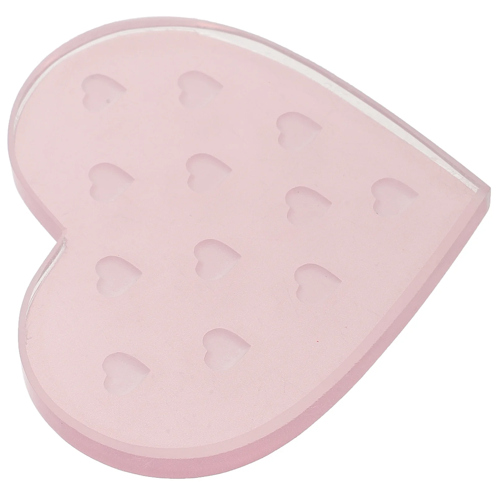 

Eyelash Grafting Holder Durable Glass Plate Easy to Clean and Store Suitable for Beauty Salon Personal Use Heart Shape