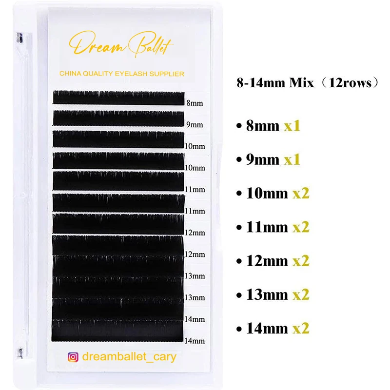 Self-Fanning Extensões de Cílios Postiços, Fácil Ventilador Cílios, Rapid Blooming, 12row, 8-15mm Mix Volume, 2D-10D
