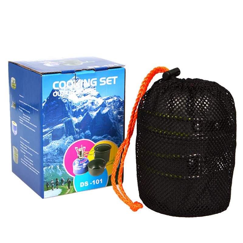 Outdoor Travel Camping Cookware Kit Cooking Set Pot Set Ultralight Outdoor Tableware Set Tourism Equipment For Hiking Picnic