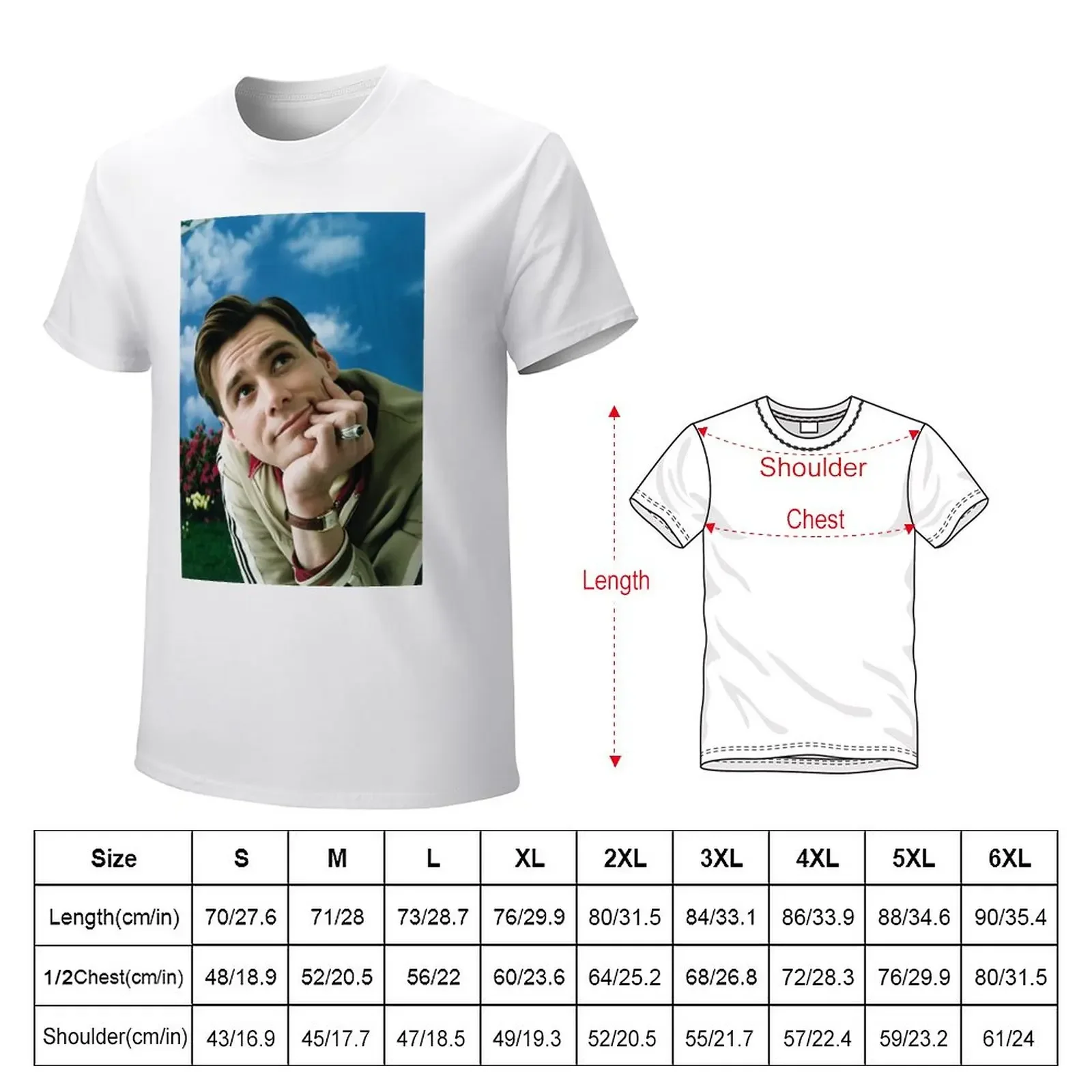 Young Jim Carrey T-Shirt kawaii clothes oversizeds slim fit t shirts for men