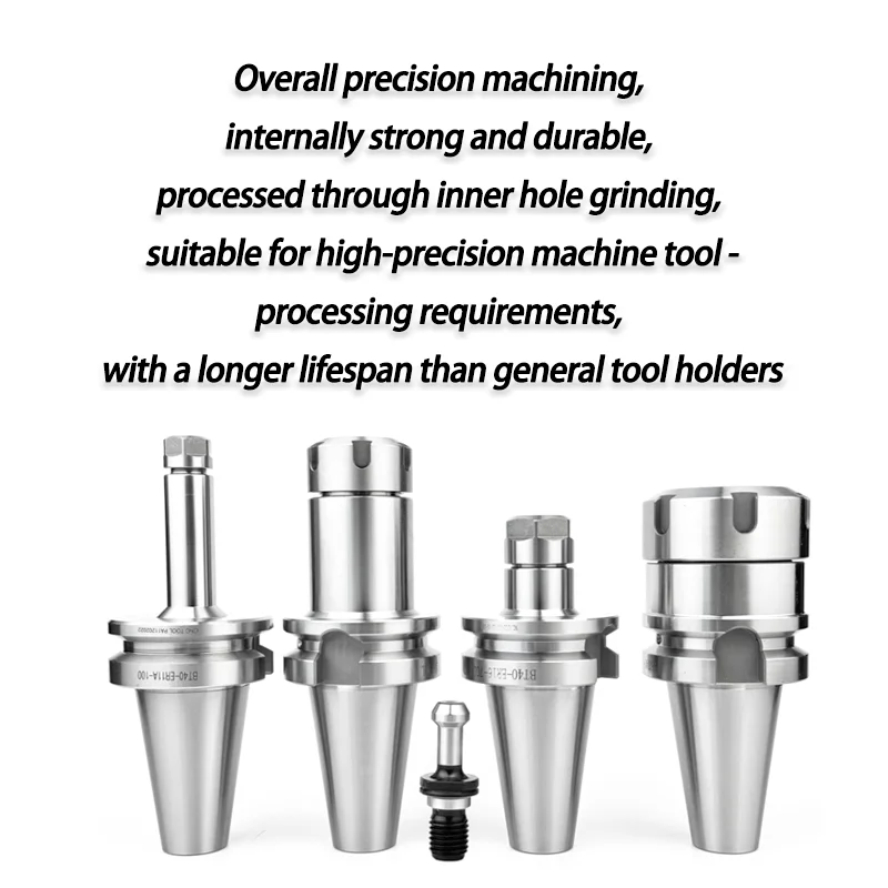 High Precision 0.002 BT30 BT40 Knife Shank ER11 ER16 ER20 ER25 ER32 ER40 70 80 100L Tool Holder for CNC Machining Center Spindle