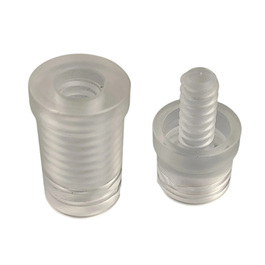 6cm Acrylic Joint Protector for Billiard Cue Pool Cue 3/8 10 Joint Thread Cap Transparent Upper Lower Protector Pieces