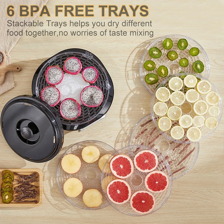 مجفف الطعام الكهربائي للاستخدام المنزلي من الفولاذ المقاوم للصدأ، مجفف الطعام، آلة تجفيف الخضروات