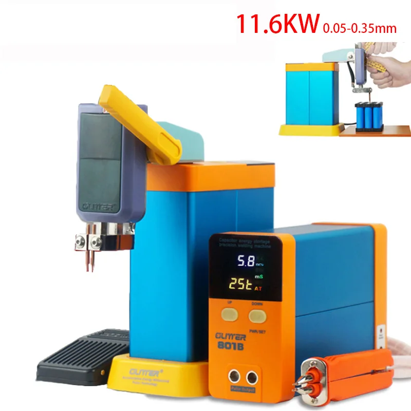 SUNKKO 500A Spot Welding Machine 801A 801B Leakage Switch Will Not Trip 18650 Battery Welder Storage Energy Pulse Pure Nickel