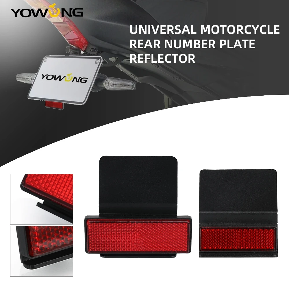 

Universal For Yamaha YZF R3 R15 R25 R6 R1 YZFR3 2013-2024 Motorcycle Accessories CNC License Plate Holder Parts Tail Reflector