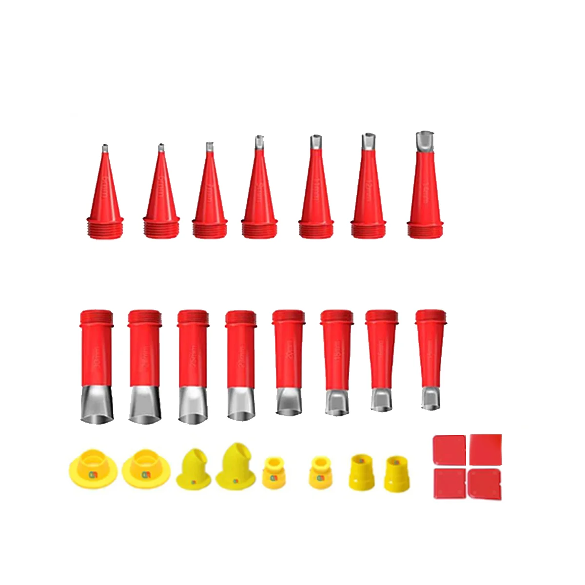 

27Pcs Stainless Steel Caulk Nozzle Applicator with Base Caulking Finisher Sealant Finishing Tool Kitchen Sink Joint