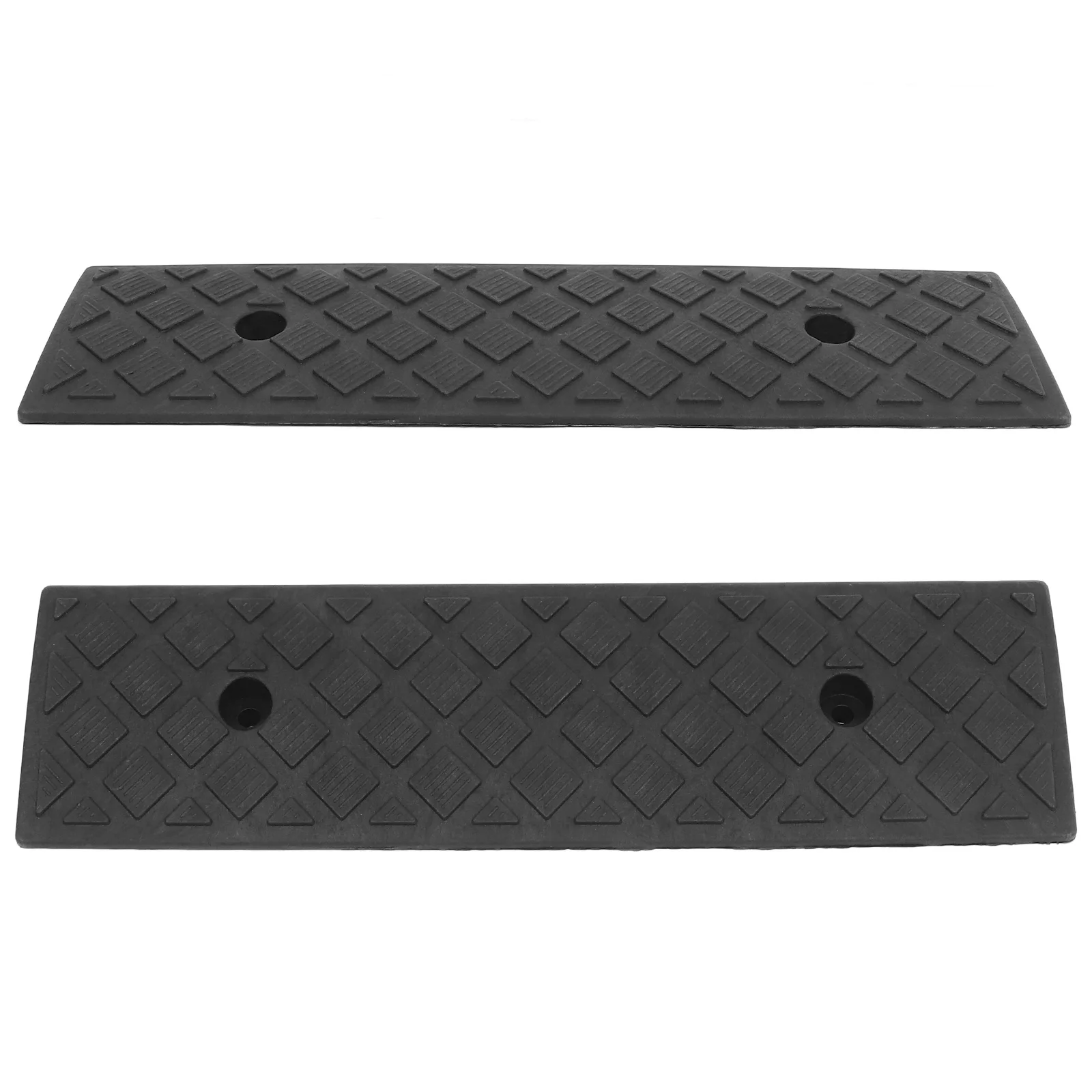 2 Pcs Ramp Pad Curb Drive over Cable Protector Threshold Ramps Wheelchair for Sidewalks Car Rubber Truck Loading