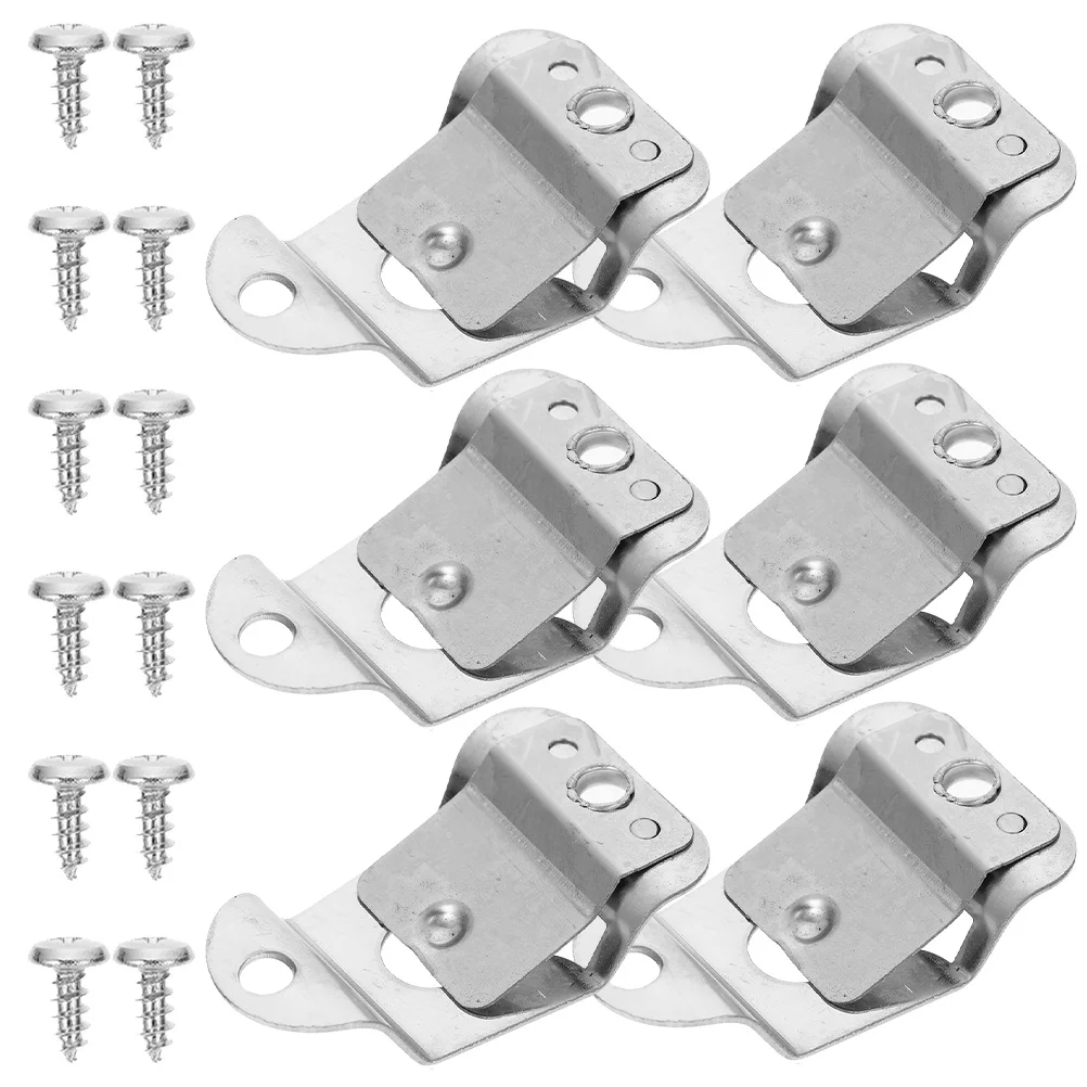 

6Pcs High Quality Stainless Steel Cb Mic Holder Clips Mobile Radio Mount Practical Hanging Hooks for Handheld Microphone