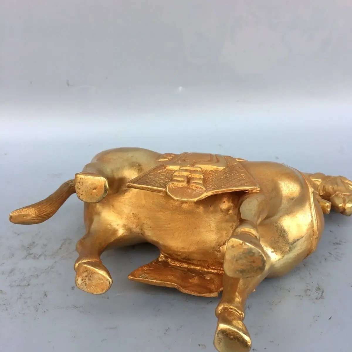 Copper gilt horse, exquisite craftsmanship, 23 cm high and l8 cm wide, weighing about 1.2 kg
