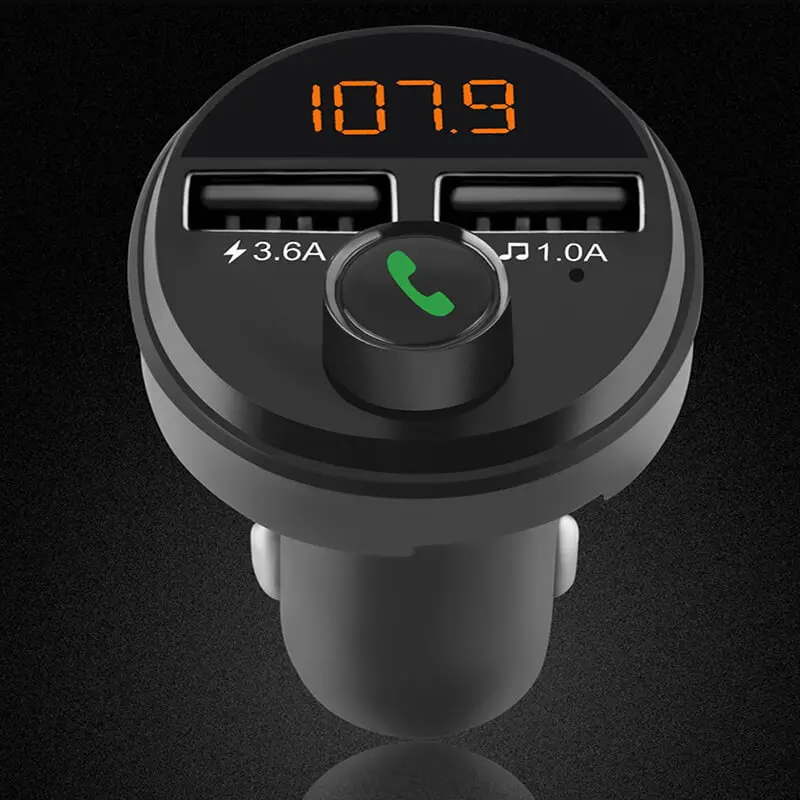 

Car Fm Transmitter Bluetooth 5.0 Aux Handsfree Wireless Car Kit Dual Usb Car Charger Auto Radio Fm Modulator Mp3 Player Adapter
